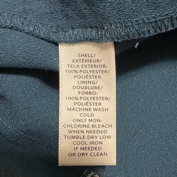 Loft Size: L Teal Medallion Print Sleeveless Dress - Picture 6 of 6